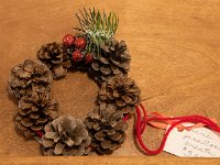 Mini pine cone wreaths $3.00; Online $6.00